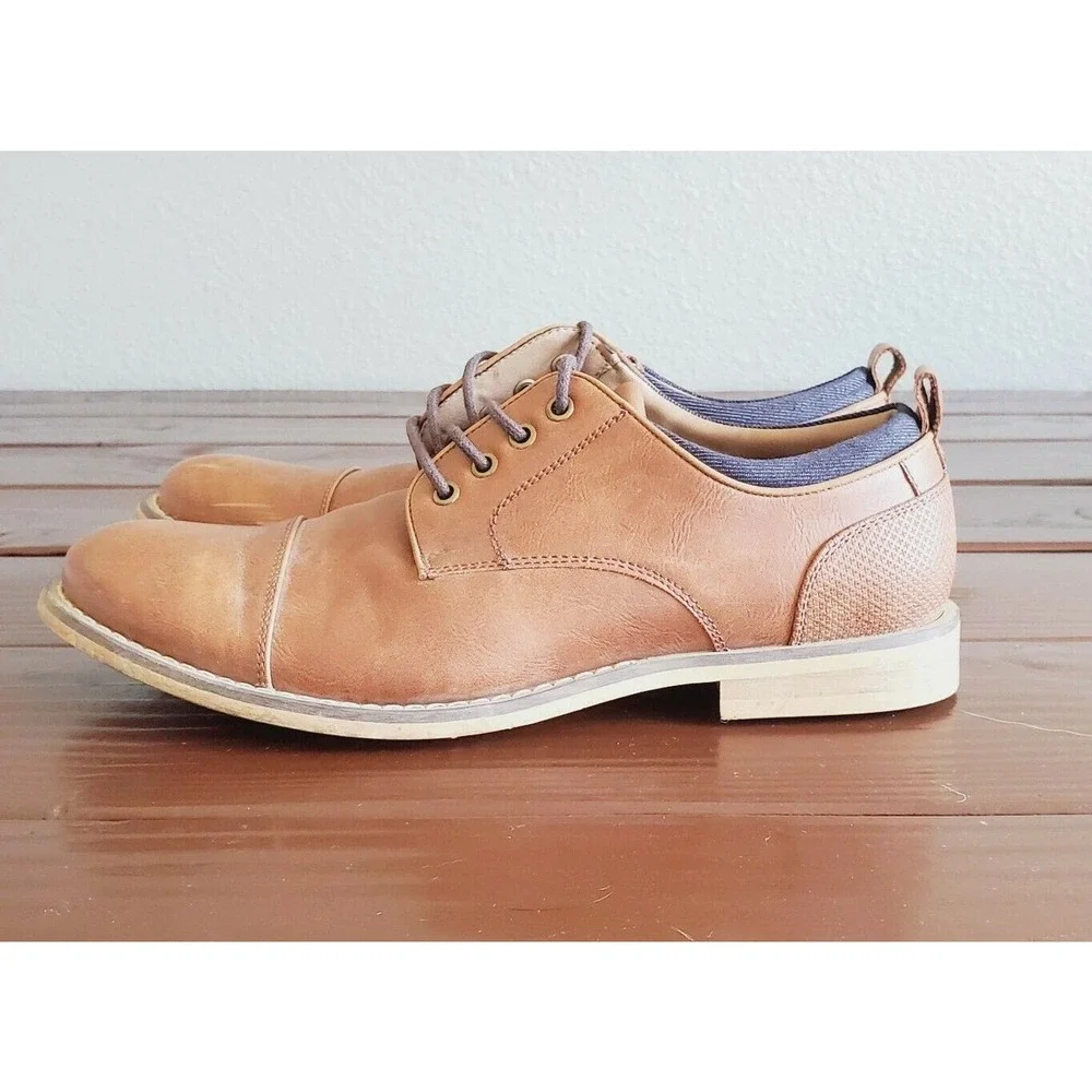 Parker & Sky Men's Brown Lace Up Edwin Oxford Style Shoes. Size 8.5‎